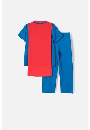 Pijama De Superman Azul Y Roja De Pantalón Rojo Para Niño 2T A 5T 5T