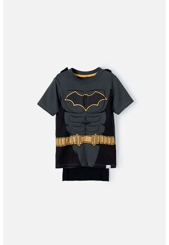Camiseta De Batman Con Capa Removible Para Niño De 2T A 5T 3T DC COMICS