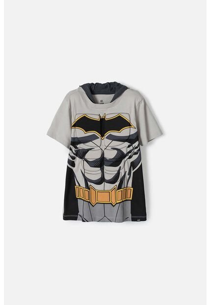Camiseta De Batman Gris Con Capucha Para Niño 6