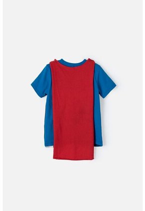 Camiseta De Superman Con Capa Removible Para Niño De 2T A 5T 4T