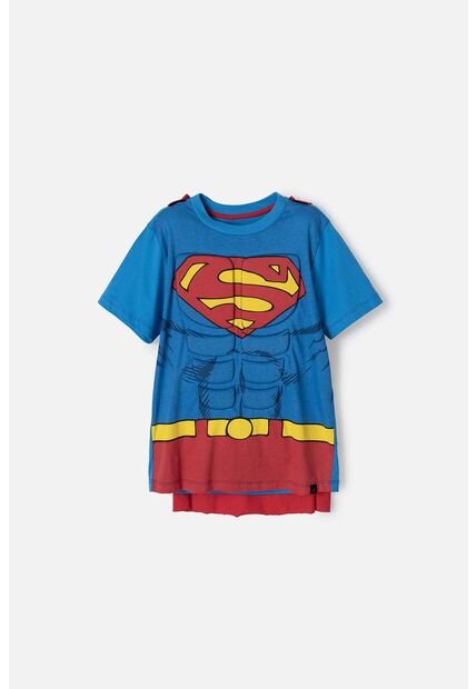 Camiseta De Superman Roja Y Azul Con Manualidad 3D Para Niño 6