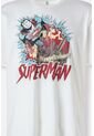 Pijama De Superman Gris Y Rojo Con Bermuda Para Hombre S de DC COMICS