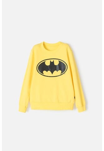 Buzo De Batman Cerrado Amarillo Para Niño 10 DC COMICS