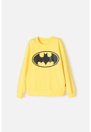 Buzo De Batman Cerrado Amarillo Para Niño 10