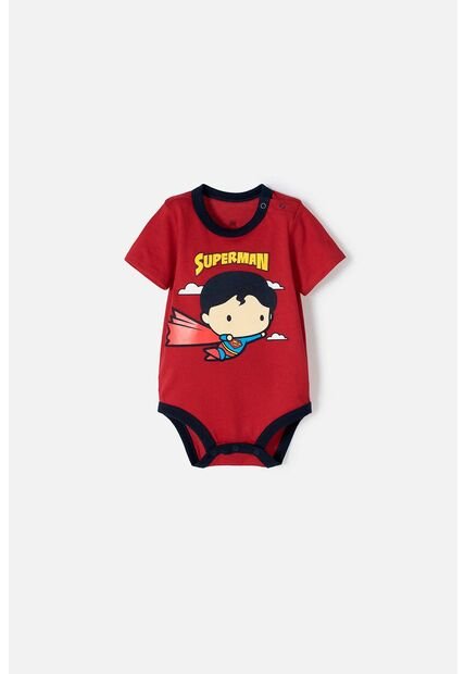 Body De Superman Manga Corta Rojo Para Bebé Niño 9-12