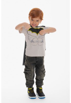 Camiseta De Batman Con Capa Multicolor Para 2T A 5T 3T