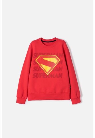 Buzo De Superman Rojo Cerrado Para Niño 4 DC COMICS