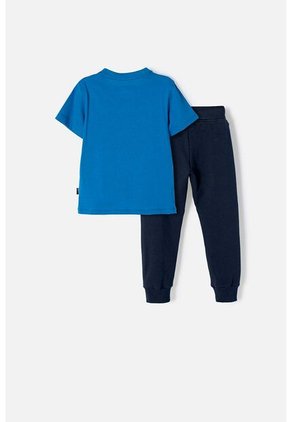 Conjunto De Superman Azul Oscuro De Pantalón Largo Para Niño 2T A 5T 5T