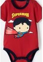 Body De Superman Manga Corta Rojo Para Bebé Niño 3-6 de DC COMICS