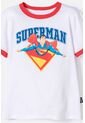 Camiseta Se Superman Blanca Y Roja Manga Corta Para Niño 2T A 5T 3T de DC COMICS