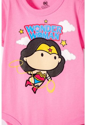 Body Wonder Woman Rosado Para Bebé Niña 9-12