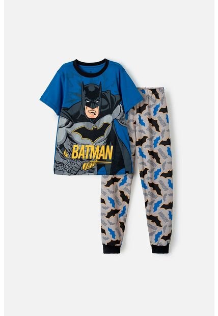 Pijama De Batman  Manga Corta Azul Para Niño 10