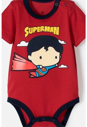 Body De Superman Manga Corta Rojo Para Bebé Niño 9-12