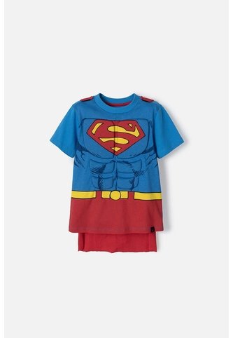 Camiseta De Superman Azul Y Roja Con Manualidad 3D Para Niño 2T A 5T 3T DC COMICS