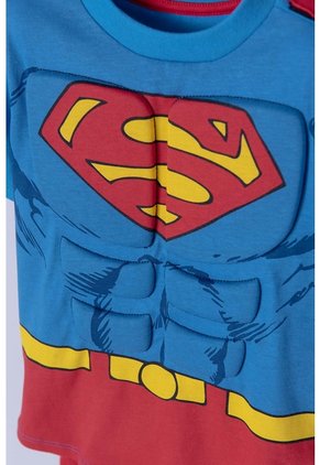 Camiseta De Superman Azul Y Roja Con Manualidad 3D Para Niño 2T A 5T 3T
