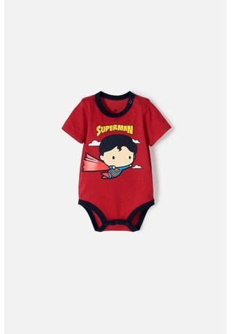 Body De Superman Manga Corta Rojo Para Bebé Niño 18-24 DC COMICS