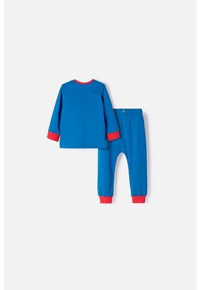 Pijama De Superman Con Patalón Largo Azul Para Bebé Niño 9-12