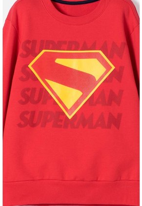 Buzo De Superman Rojo Cerrado Para Niño 4