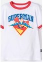 Camiseta Se Superman Blanca Y Roja Manga Corta Para Niño 2T A 5T 5T de DC COMICS