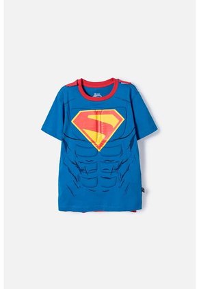 Camiseta De Superman Con Capa Azul Y Rojo Para Niño 6