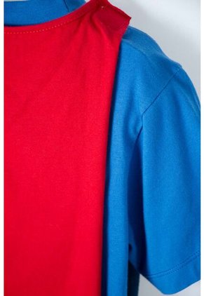 Camiseta De Superman Manga Corta Con Capa Removible Para Niño 12