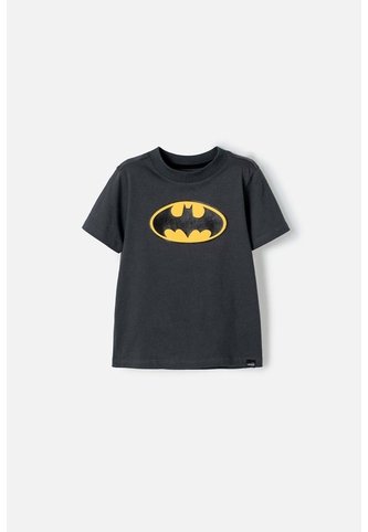 Camiseta De Batman Manga Corta Negro Para Niño 2T A 5T 3T DC COMICS
