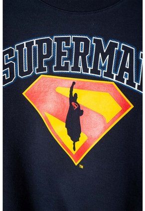 Buzo De Superman Azul Oscuro Estampado En Frente Para Niño 2T A 5T 3T