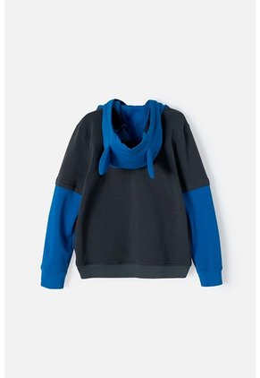 Buzo De Batman Cerrado Azul Y Gris Para Niño 4