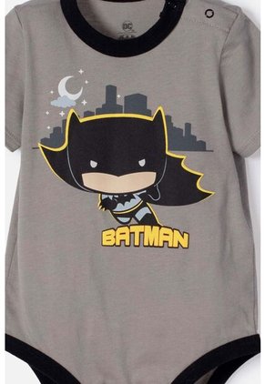 Body De Batman Con Broches Gris Para Bebé Niño 3-6
