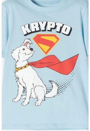 Camiseta De Superman Azul Estampada En Frente Para Niño 2T A 5T 2T