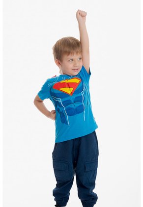 Camiseta De Superman Con Capa Multicolor Para Niño 2T A 5T 4T