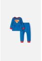 Pijama De Superman Con Patalón Largo Azul Para Bebé Niño 3-6 de DC COMICS
