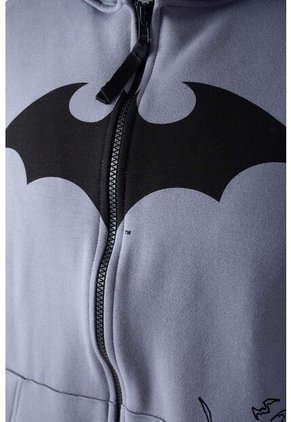 Buzo De Batman Con Cierre Y Capucha Gris Para Hombre XS