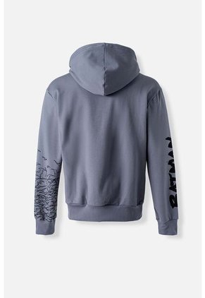 Buzo De Batman Con Cierre Y Capucha Gris Para Hombre XS