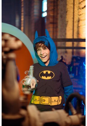 Buzo De Batman Cerrado Azul Y Gris Para Niño 8