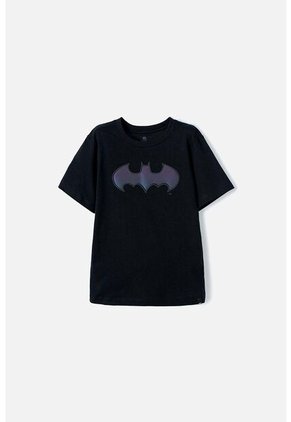 Camiseta De Batman Manga Corta Negra Para Niño 6
