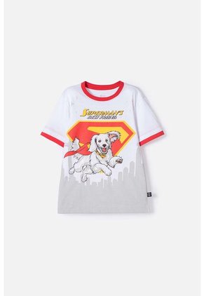 Camiseta De Superman Roja Manga Corta Para Niño 12