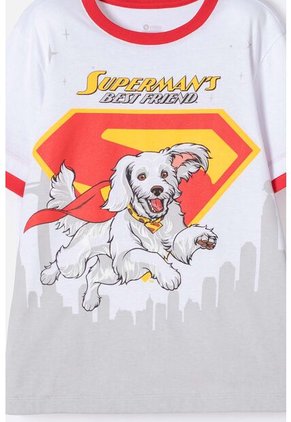 Camiseta De Superman Roja Manga Corta Para Niño 12
