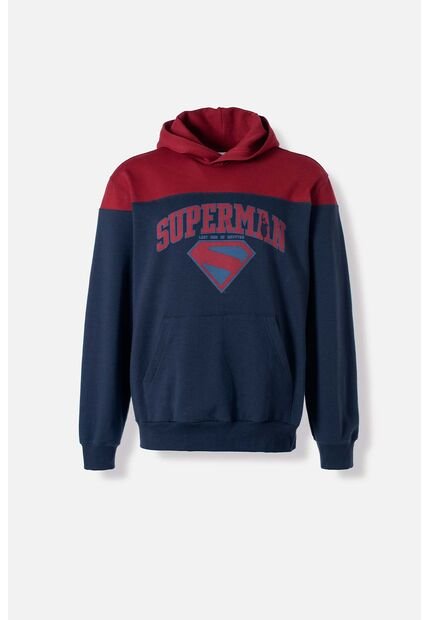 Buzo De Superman Azul Y Rojo Con Capucha Para Hombre M
