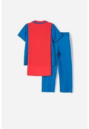Pijama De Superman Azul Y Roja De Pantalón Rojo Para Niño 2T A 5T 3T