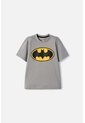 Camiseta De Batman Manga Corta Gris Para Niño 14 de DC COMICS