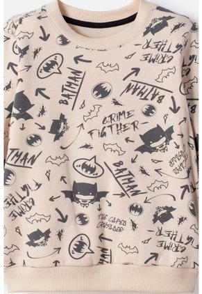 Conjunto De Batman Pantalón Largo Marfil Y Negro Para Niño 2T A 6T 3T