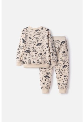 Conjunto De Batman Pantalón Largo Marfil Y Negro Para Niño 2T A 6T 3T