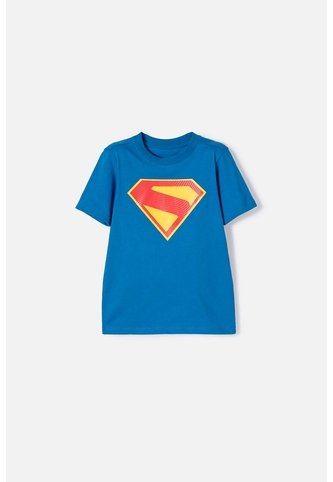 Camiseta De Superman Manga Corta Azul Para Niño 4 DC COMICS
