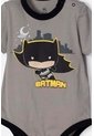 Body De Batman Con Broches Gris Para Bebé Niño 3-6 de DC COMICS
