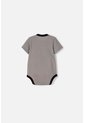 Body De Batman Con Broches Gris Para Bebé Niño 3-6 de DC COMICS
