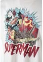 Pijama De Superman Gris Y Rojo Con Bermuda Para Hombre XS de DC COMICS