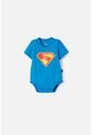 Body De Superman Con Broches Azul Para Bebé Niño 12-18 de DC COMICS