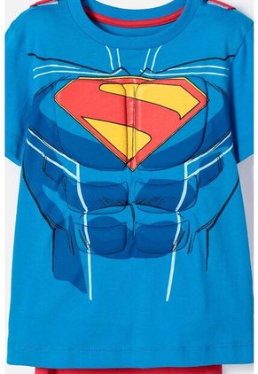 Camiseta De Superman Con Capa Multicolor Para Niño 2T A 5T 3T