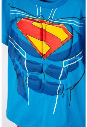 Camiseta De Superman Con Capa Multicolor Para Niño 2T A 5T 3T